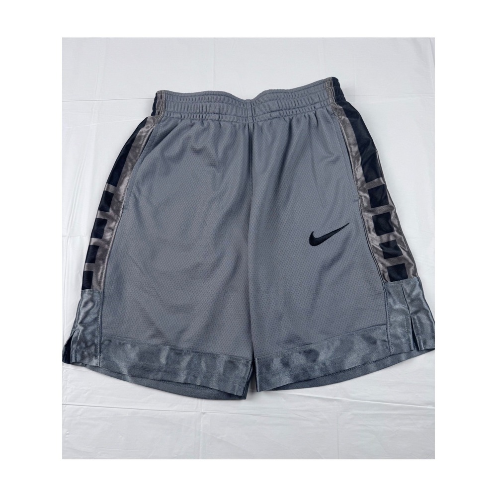 Nike Boys Dri-Fit Basketball Shorts Grey Black Big Kids Size Medium